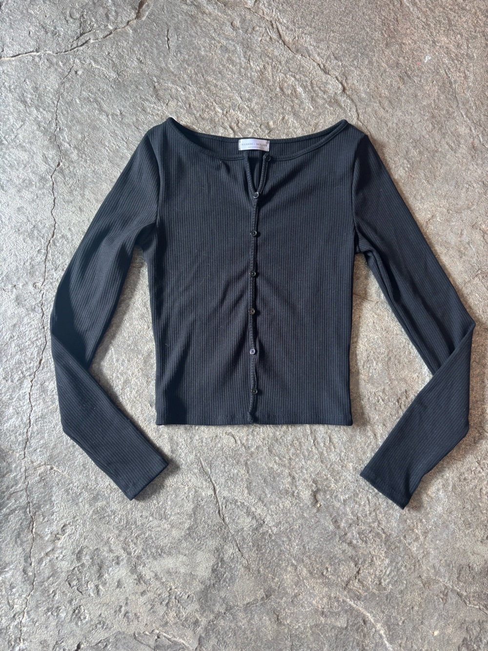 Black Ribbed Women’s Top